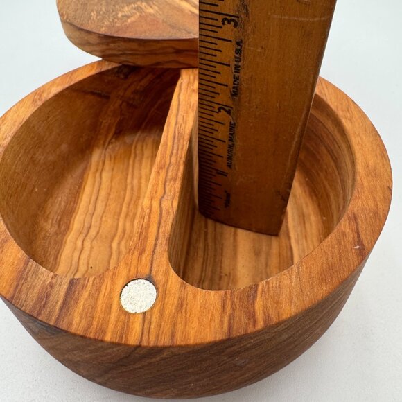 Olive wood Salt and Pepper Cellar Box kitchen must have natural - Picture 9 of 11